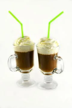 Regular mocha with whipped cream Stock Photos