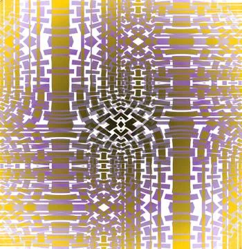 Regular mosaic pattern yellow purple white Illustrazione stock