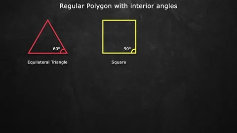 Regular Polygon with interior angles.3d rendered Stock Footage 236608060