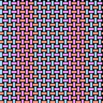 Regular rectangles pattern orange violet blue 库存插图