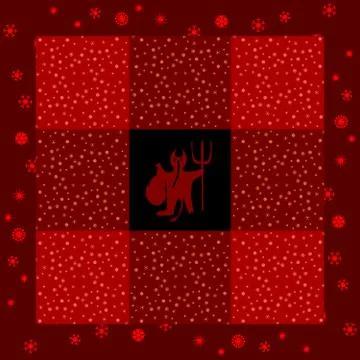 Regular red patchwork quilt Stock Illustration