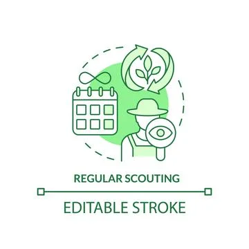 Regular scouting green concept icon Stock Illustration