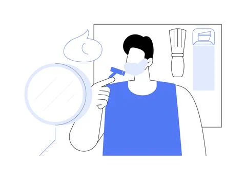 Regular shaving isolated cartoon vector illustrations. Ilustración de archivo