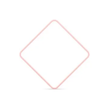 Regular squared rhombus thin frame smooth angled boundary decorative design r Stock-Illustration