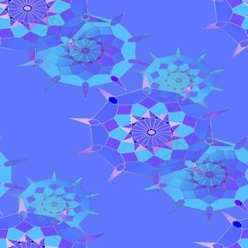 Regular star pattern blue pink violet purple Stock Illustration