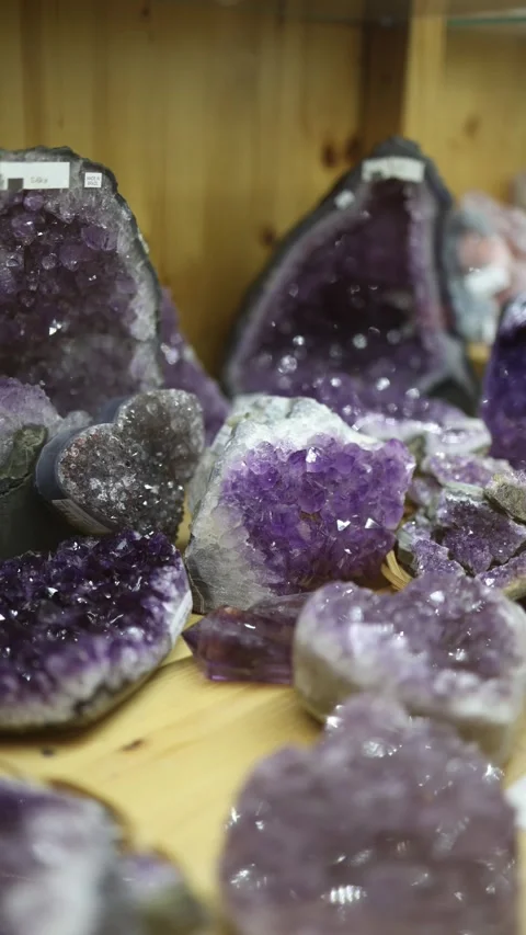 Regular stones in the store vertical video Stock Footage 289476042