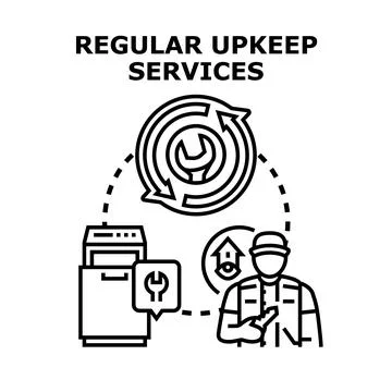 Regular upkeep services conceptual vector illustration Stock Illustration