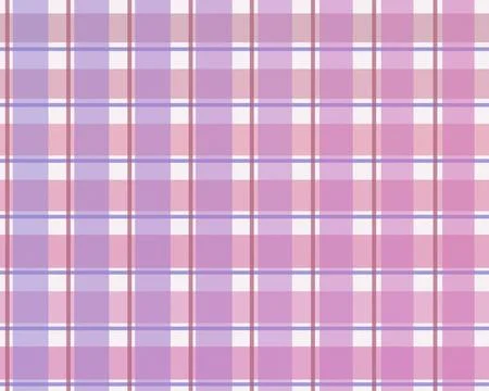 A regular windowpane plaid blends lilac, rose, pink, blue, and white into a.. Illustrazione stock
