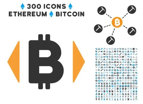 Regulate Bitcoin Price Flat Icon with Clip Art Stock Illustration