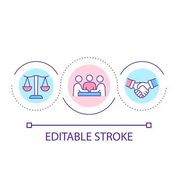 Regulate conflict loop concept icon Stockillustratie