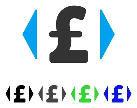 Regulate Pound Price Flat Icon Stock Illustration