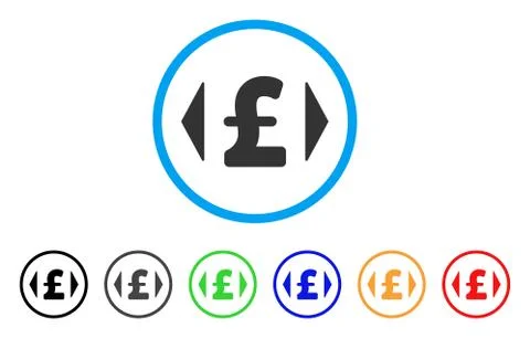 Regulate Pound Price Rounded Icon Stock Illustration