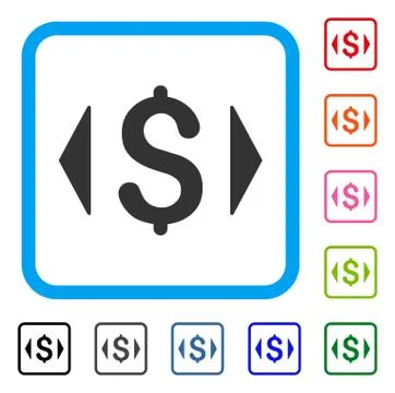 Regulate Price Framed Icon Stock Illustration