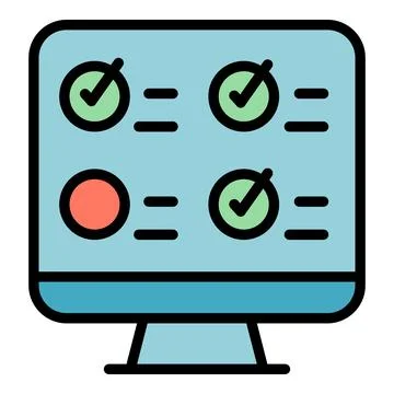 Regulated products computer icon vector flat Stock Illustration