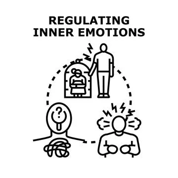 Regulating inner emotions concept vector illustration Stock Illustration