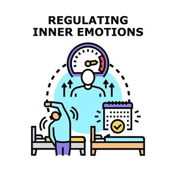 Regulating inner emotions for improved mental health Stock Illustration