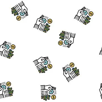 Regulation finance vector seamless pattern Illustrazione stock