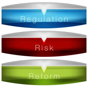 Regulation risk reform chart Illustrazione stock