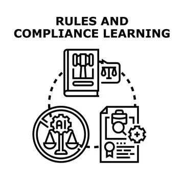 Regulations and policy for artificial intelligence learning Stock Illustration