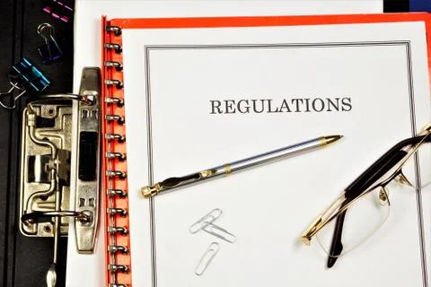 Regulations-Charter. In the document folder, Stock Photos