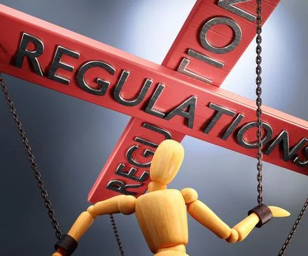 Regulations control, power, influence and manipulation symbolized by control  Stock Photos