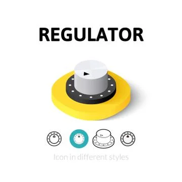 Regulator icon in different style Illustrazione stock