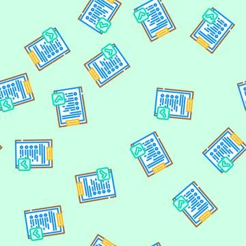 Regulatory compliance business process vector seamless pattern Illustrazione stock