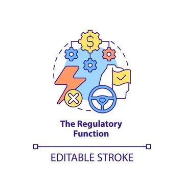 Regulatory function concept icon Stock Illustration