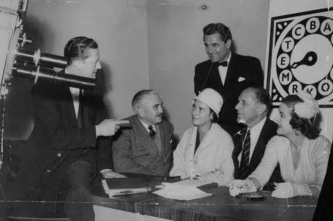 Rehearsal Of The 'evening News' Clockwords Game At The National Radio And Televi Stock Photos
