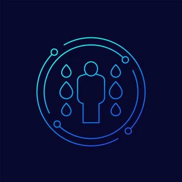 Rehydrate icon, linear vector design Stock Illustration