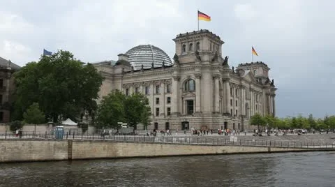Reichstag in Berlin Stock Footage 11494629