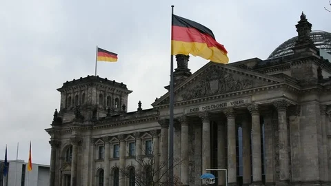 The Reichstag in Berlin Video stock 101095717