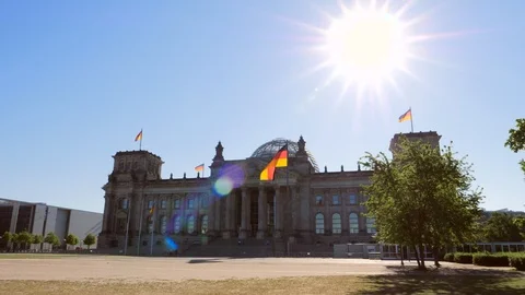 Reichstag Building in Berlin Stock Footage 88200040
