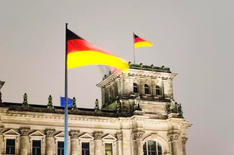 Reichstag flag Stock Photos
