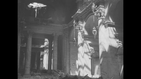 Reichstag in ruins Stock Footage 103379412