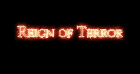 Reign of Terror written with fire. Loop Stock Footage 227302050