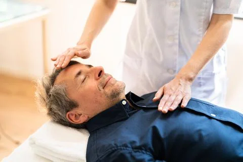 Reiki Therapy Alternative Healing Massage Stock Photos