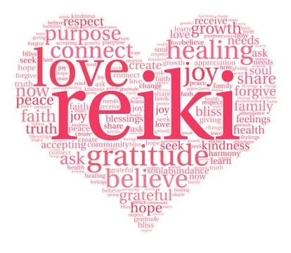Reiki Word Cloud Illustrazione stock