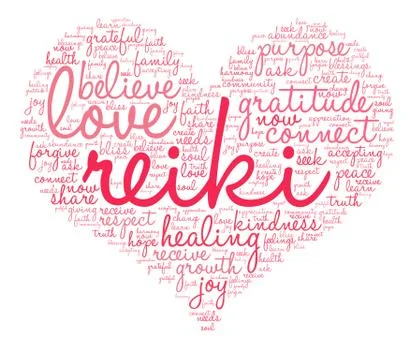 Reiki Word Cloud Illustrazione stock