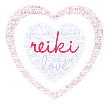 Reiki Word Cloud Stockillustratie