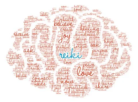 Reiki Word Cloud Stock-Illustration