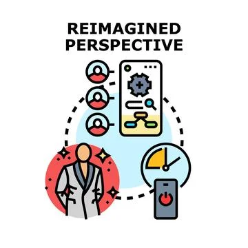 Reimagining business perspective with creativity and digital strategy イラスト素材