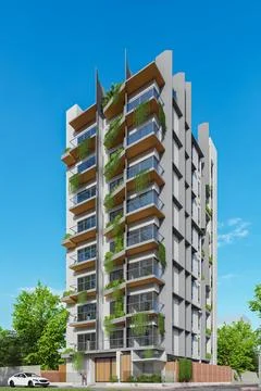 Reimagining Spaces 3D Renderings of Modern Exterior Design Illustrazione stock