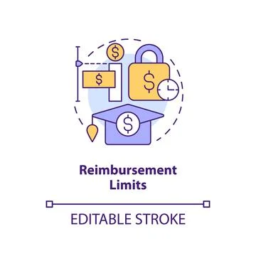 Reimbursement limits concept icon Stock Illustration