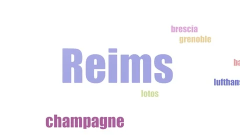 Reims Word Cloud Animated On White Background Stock Footage 107241789