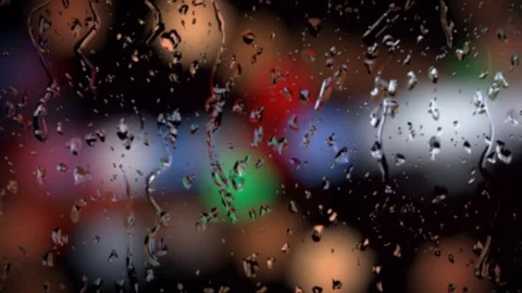 Rein on The Windscreen Stock Footage 71940967