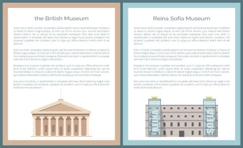 Reina Queen Sofia Museum Located in Madrid, Vector Ilustración de archivo