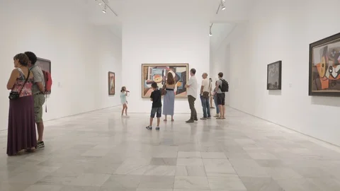 Reina Sofia art works Stock Footage 117495231
