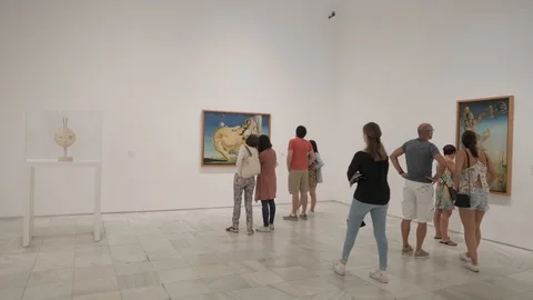 Reina Sofia art works Stock Footage 117495952