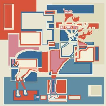 Reindeer blocks Stock Illustration